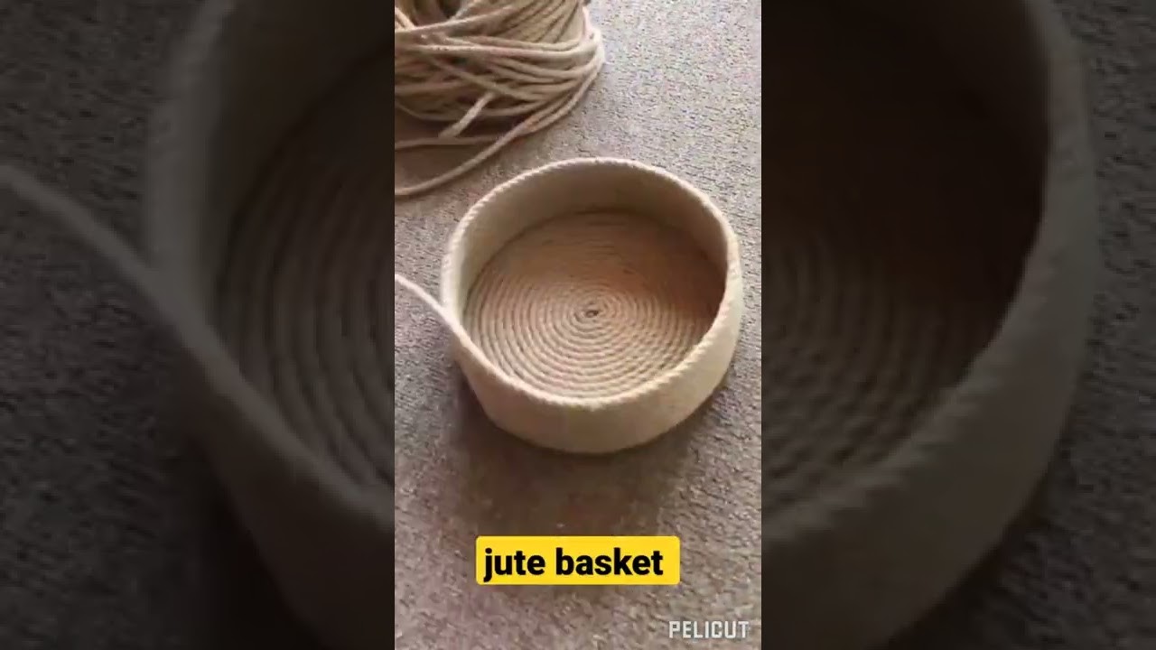 Diy jute basket craft