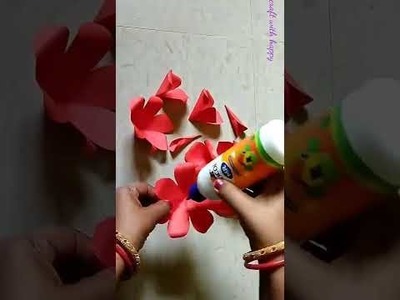 DIY Paper flower bouquet#Papercraft#paper flower#shorts#youtubeshorts#craftwithhappy