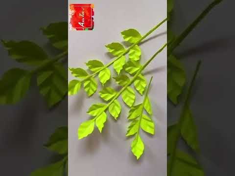 DIY Paper Leaves Making || How to Make Paper Flower Leaves ||  DIY Easy Paper Leaf Making Tutorial