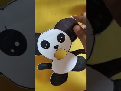DIY paper panda toy#shorts#catfts#toy#sujisart