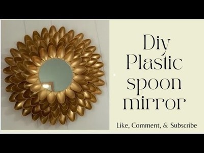 Diy plastic spoon mirror ||home decor || waste spoon mirror ||‎@Anjali Shrivas 