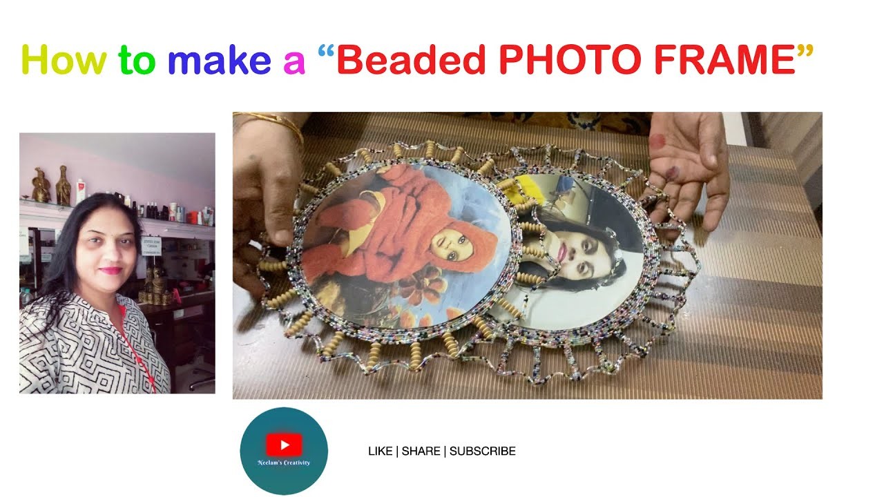 How to make a Beaded Photo Frame |DIY