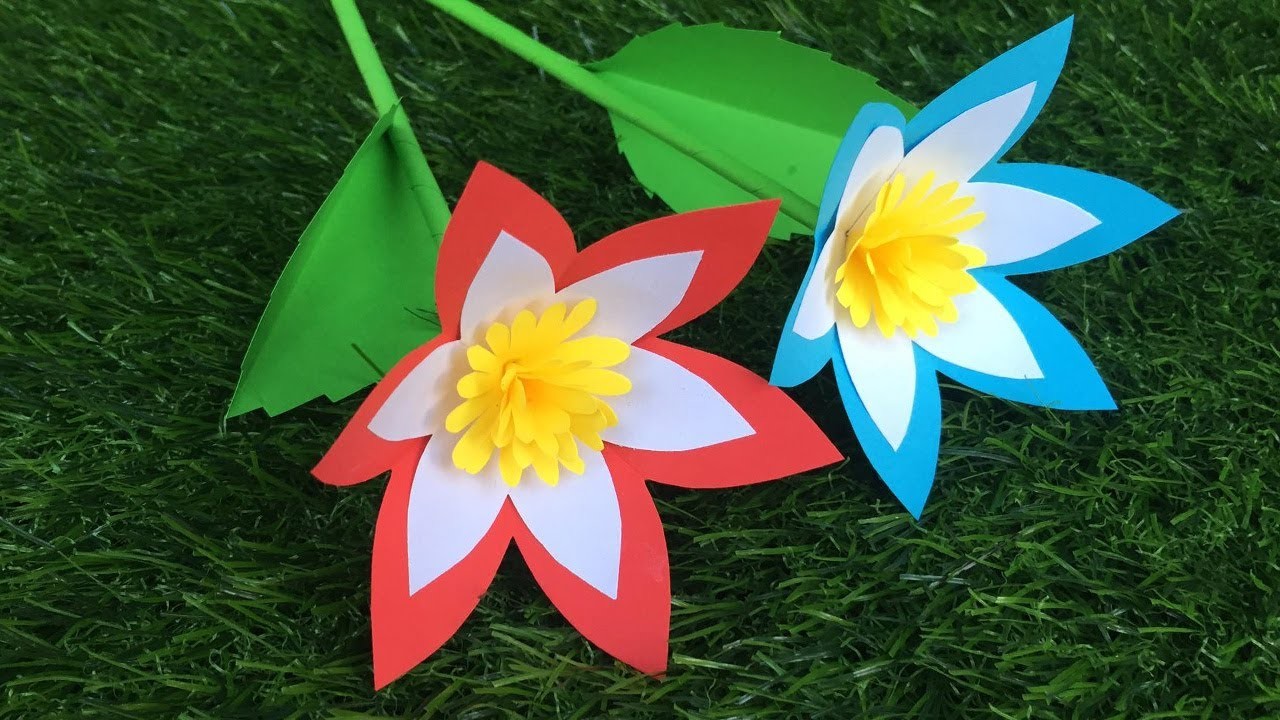 How to Make Beautiful Flower with Paper - Making Paper Flowers Step by Step - DIY Paper Flowers 010