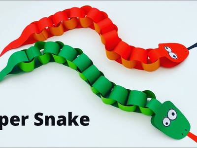 How To Make Easy Paper SNAKE For Kids. Nursery Craft Ideas. Paper Craft Easy. KIDS crafts