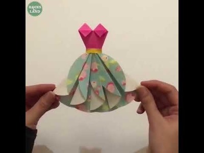 How to Make Origami Paper Dress | Paper Frock Craft | Easy Craft | DIY Crafts | Shorts