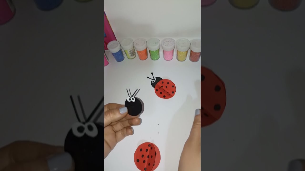How to Make paper ladybug? | Easy paper ladybug crafts| Diy paper crafts | #shorts