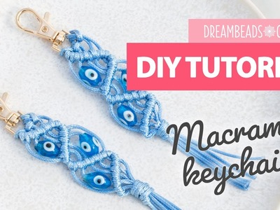 Macrame keychain with beads | Make keychains yourself ★ Dreambeads Online