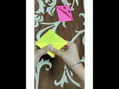 Origami corner book mark | paper craft | paper book mark | Crafty Girls | #shorts