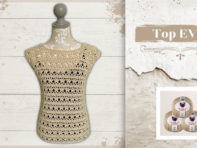 #258 Crochet:  Tutoriel Top EVA❣️CROCHET FACILE❣️- Maïlane - #lidiacrochettricot #crochet #pattern