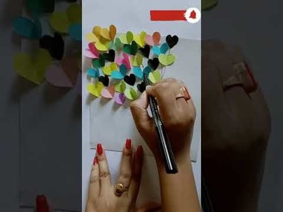 Art and Craft #paper #balloon #diy #shorts #iloveyou #girl #viral #video