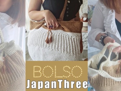 Bolso Crochet con triple asa. Japanese Three. Crochet bag