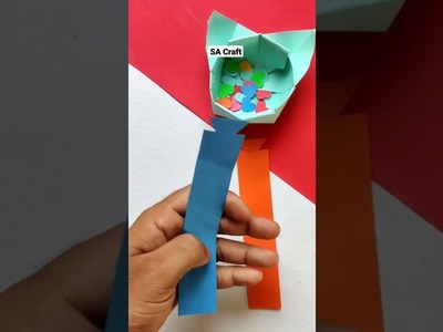DIY Easy Paper Bookmark ???? | Easy origami bookmark idea | Bookmark #shorts #sacraft #trending