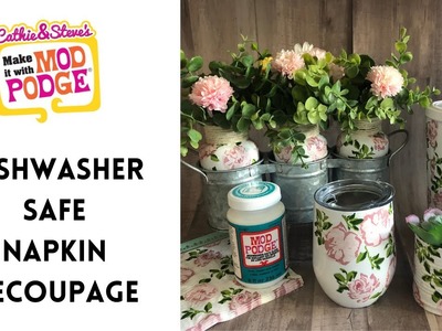 How to Make Dishwasher Safe Drinkware and Centerpieces with Mod Podge