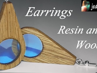 How to make Earrings Resin and Wood #shorts