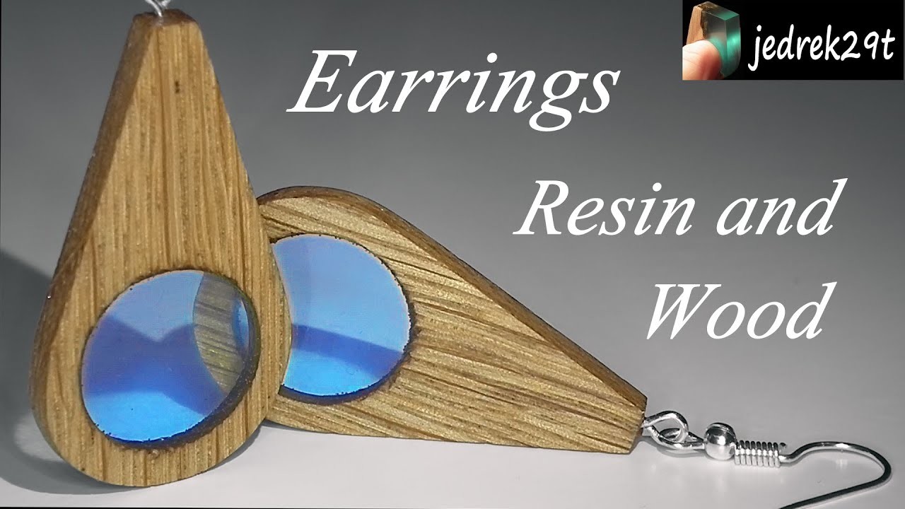 How to make Earrings Resin and Wood #shorts