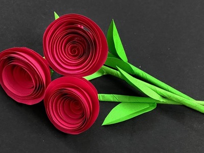 How To Make Easy Paper Flower. Paper Rose. Paper Crafts