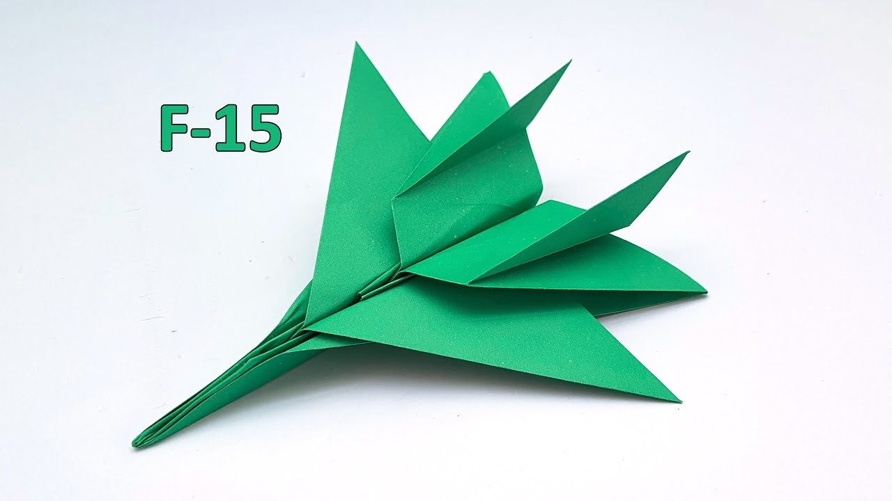How To Make Paper F-15 Fighter | Paper Fighter Plane Model | DIY Origami Jet Fighter