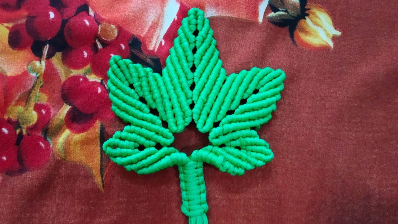 Macrame maple ???????????? leaf tutorial, How to diy maple leaf