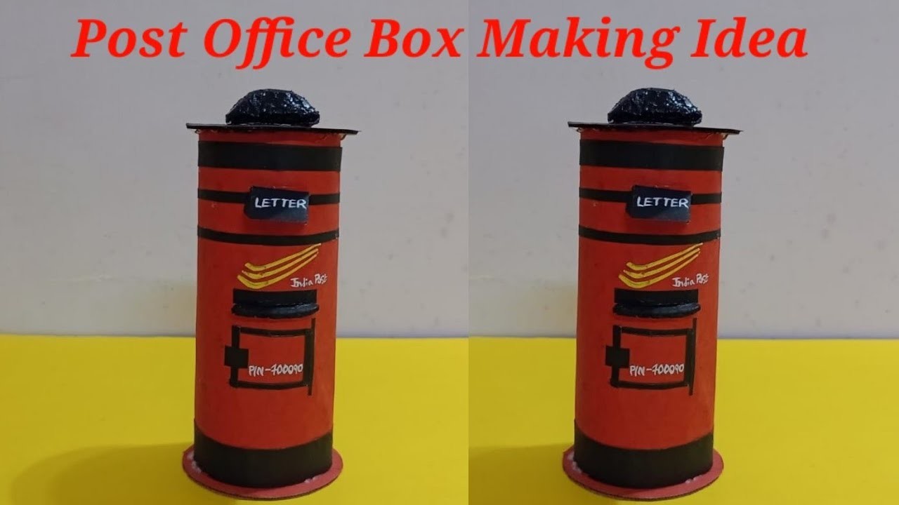 Post Office Box making for school project | Letter Box making | How to make paper Post Box| Mail box