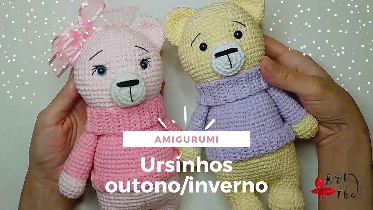 URSINHO OUTONO.INVERNO ???? | ⭐ TUTORIAL AMIGURUMI ⭐| Art da Tha | crochet