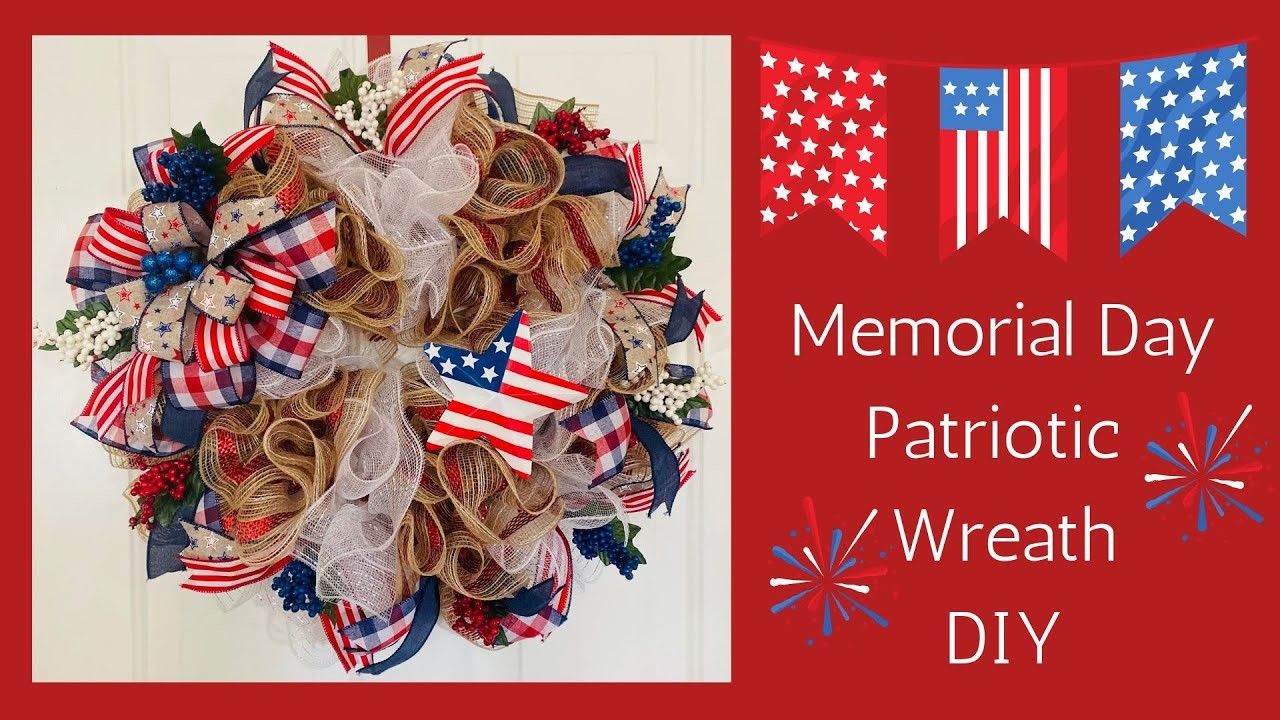 4th Of July Wreath DIY| Patriotic Deco-Mesh Wreath| Marthas Wreath| How to