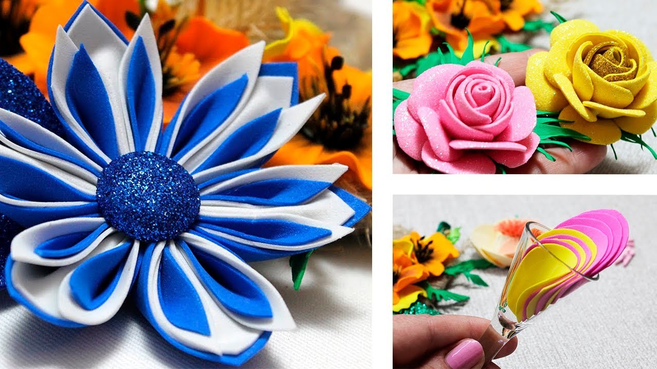 Amazing Crafts Flowers Making with Foam - Foam Sheet Craft DIY