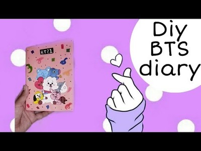 DIY BTS diary ???? *diy handmade bts school supplies* Inspired by@Crafty Jas