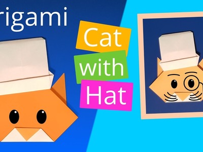 Easy Origami Cat With Hat ????????