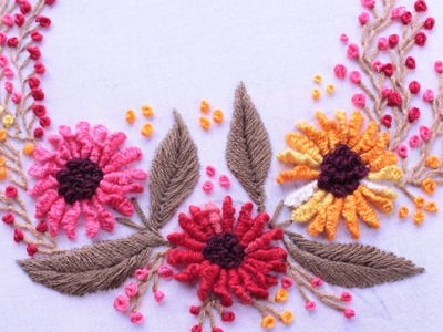 Hand embroidery ,amazing work ,beginners friendly ,Pretty design