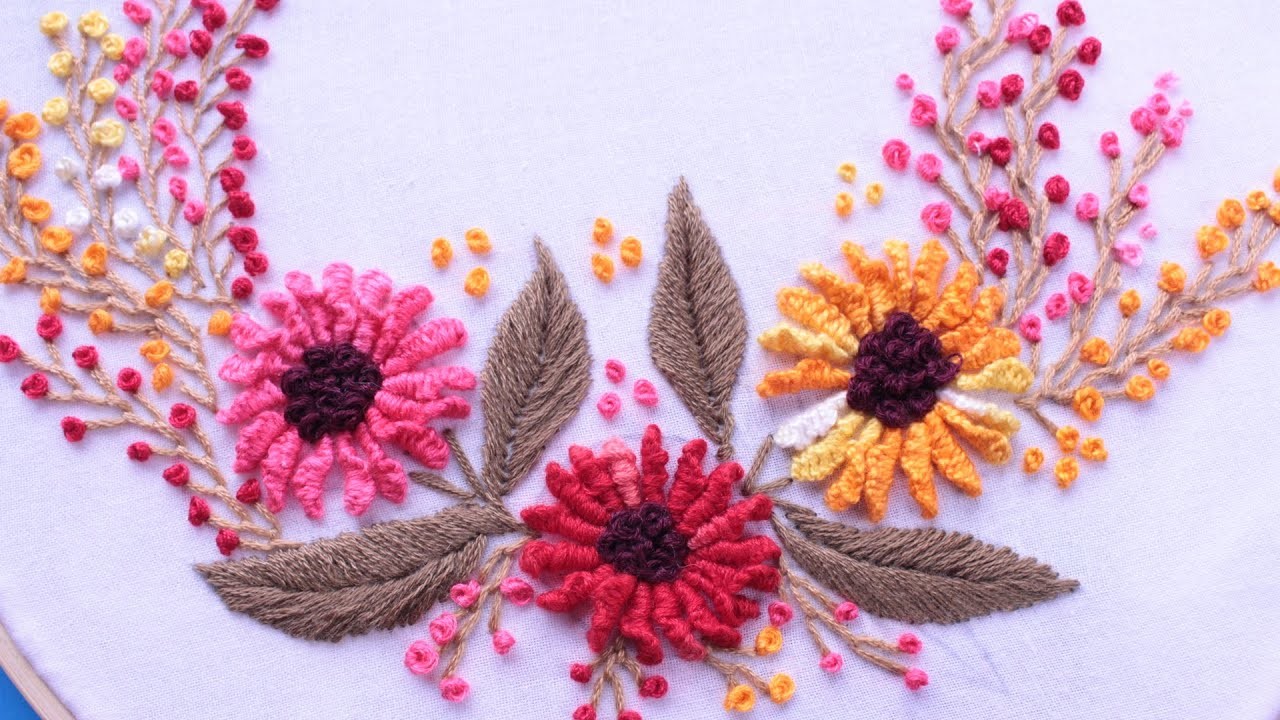 Hand embroidery ,amazing work ,beginners friendly ,Pretty design