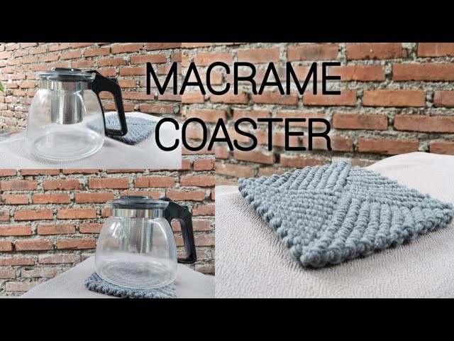 Square Macrame Coaster Tutorial || Diy Macrame Coaster Step by Step for Beginner