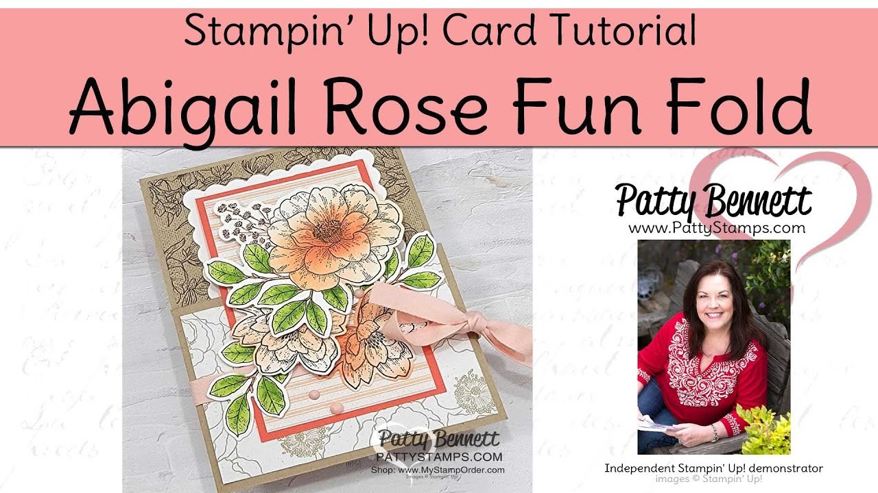 Card tutorial for Abigail Rose Fun Fold Card - Stampin' UP!