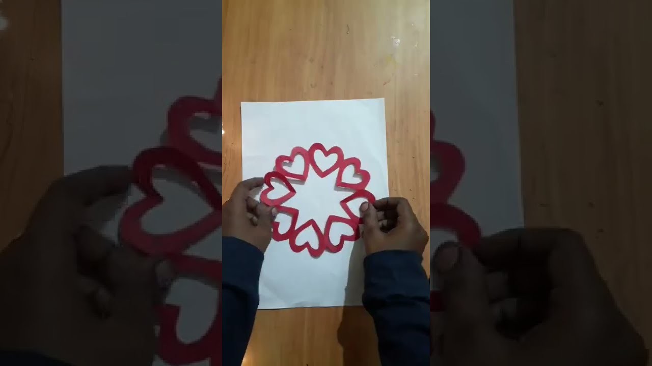 Diy Simple Easy Stencil making craft for kids heart design | paper cutting craft