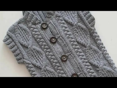 Hand Knitted Baby Half Sleeves Sweater Design