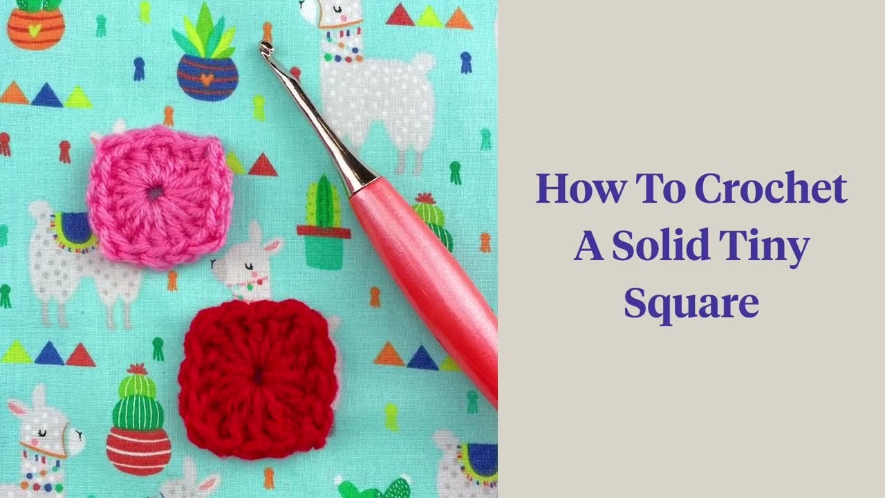 How To Crochet A Solid Tiny Square: Fiber Flux Minute Makes
