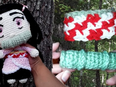 Nezuko Amigurumi Crochet Tutorial P.1 -  Bamboo & Obi. Bambú y Obi