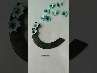Beautiful ❤️Easy #paper #wall Hanging flower Idea craft #video