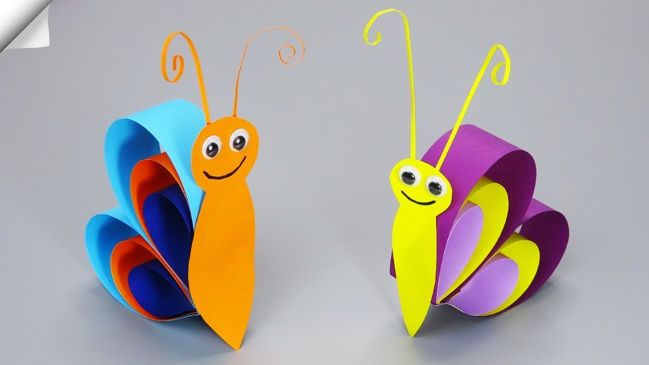 Cute paper butterfly easy | Moving paper toys