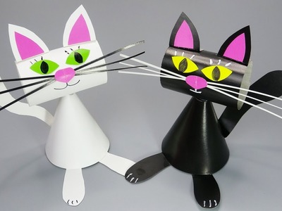 Cute Paper CAT - easy Paper crafts