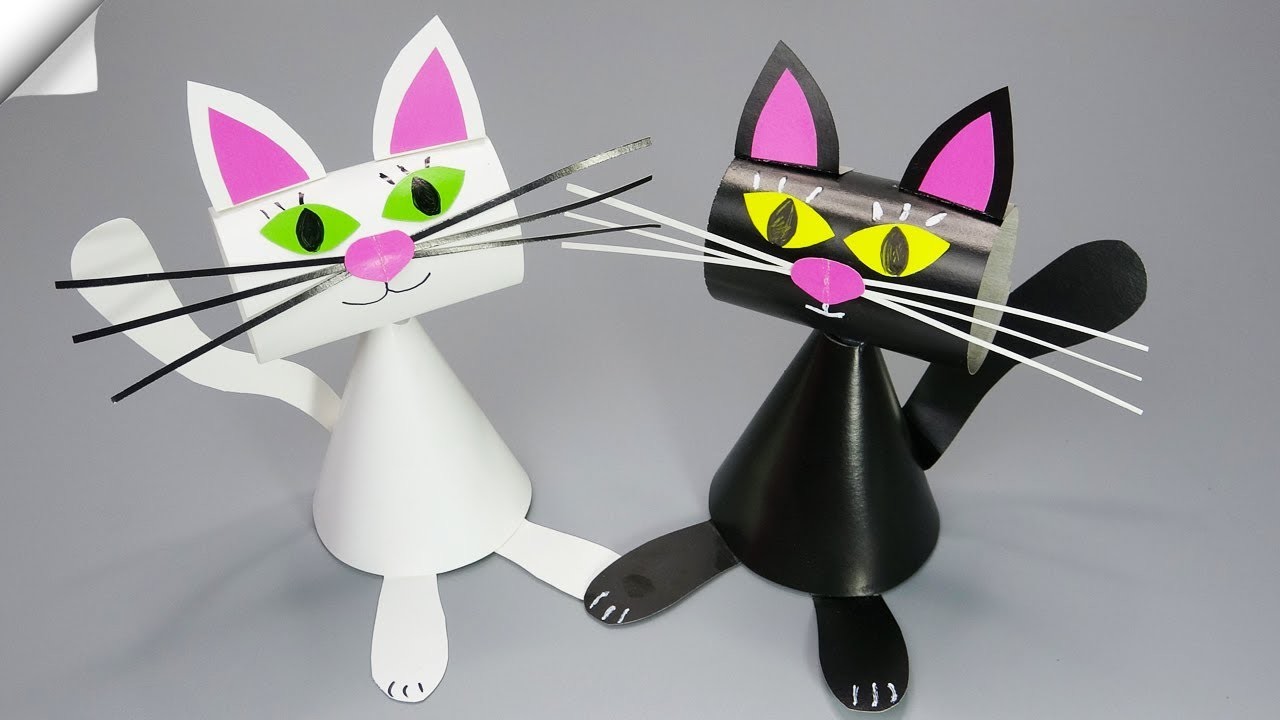 Cute Paper CAT - easy Paper crafts