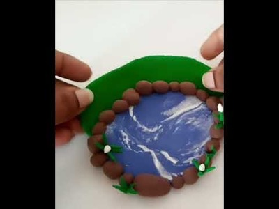 DIY How to make polymer clay miniature pond