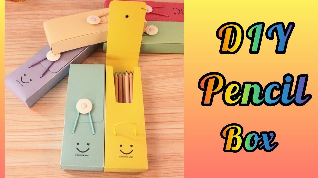 DIY Paper Pencil Box. How To Make Paper Pencil Box