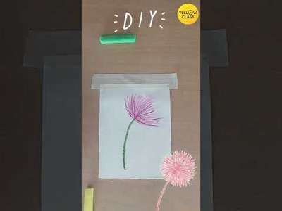 Easy 5 minute Craft For Kids | DIY | Flower Art | Kids Craft #YellowClass #shorts