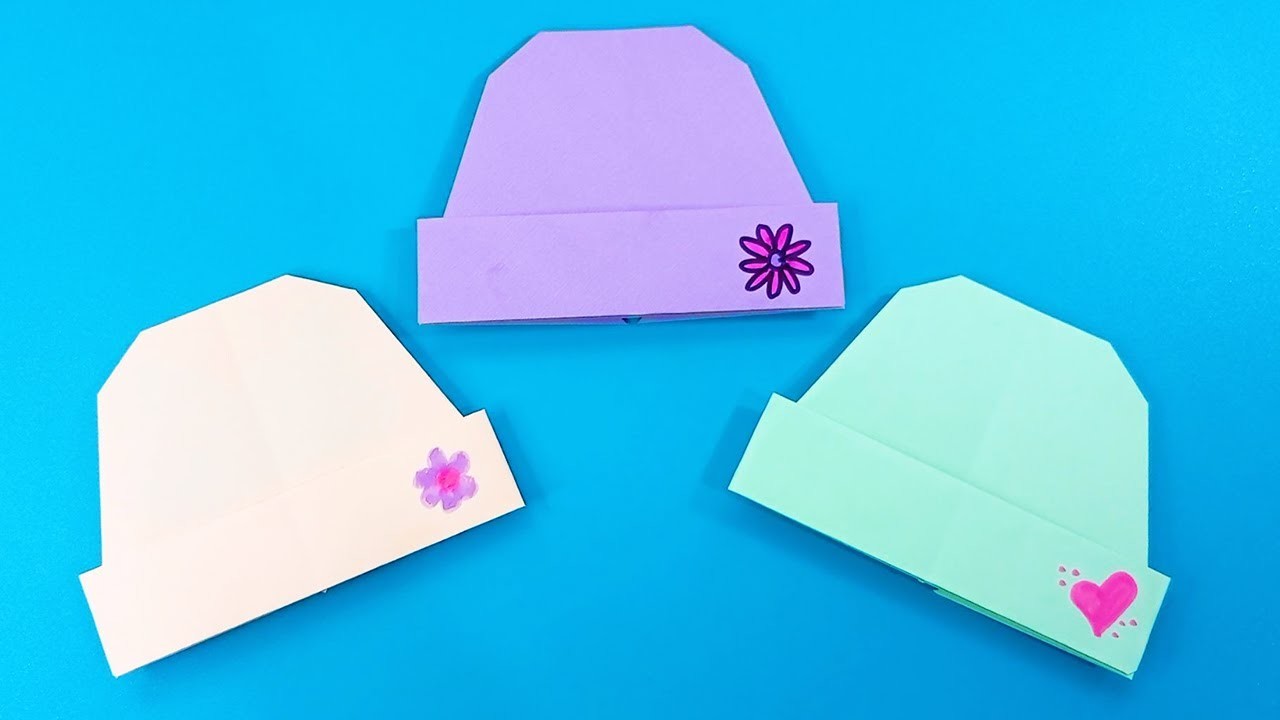 ???? How To Make a Cute Paper Winter Hat