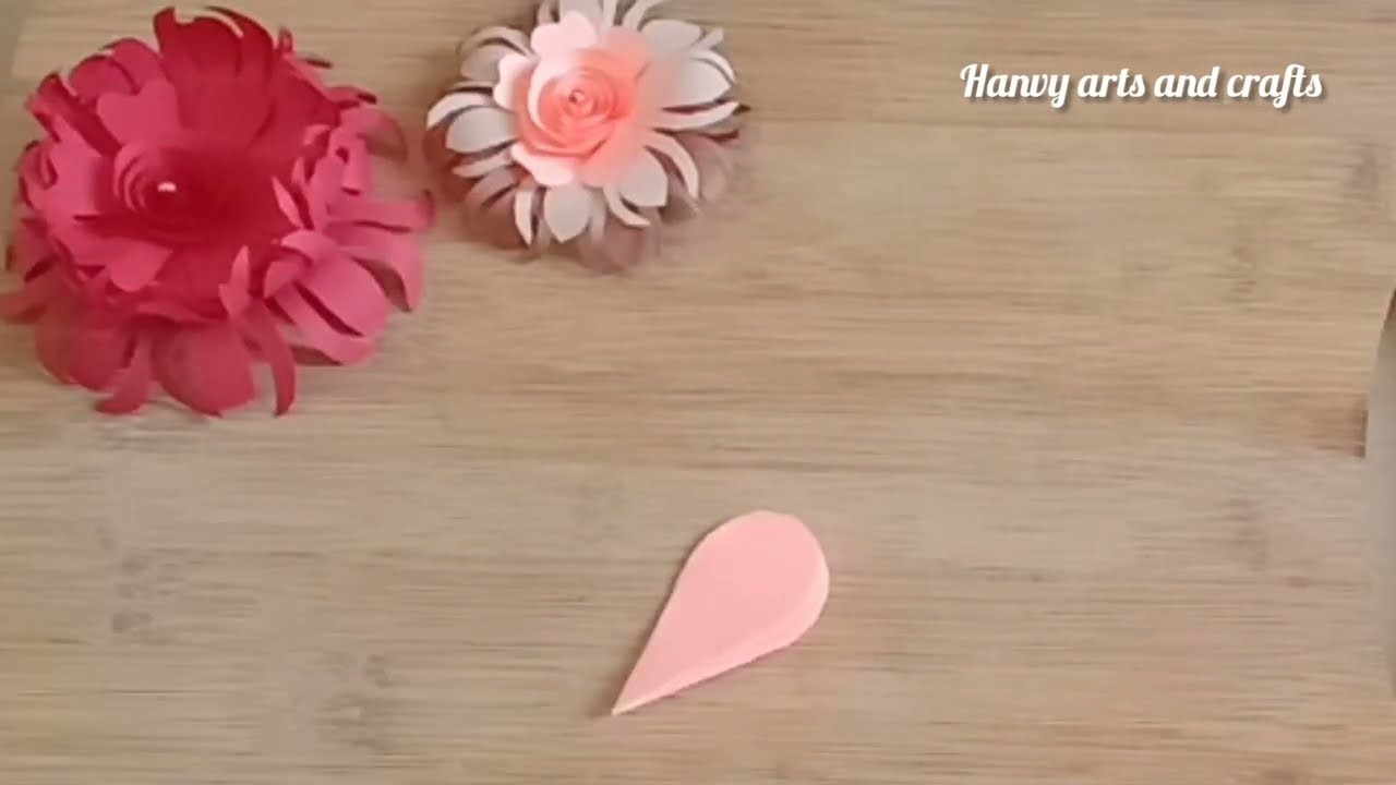 How to make flowers with paper????||easy interesting flowers||never miss it @Hanvy Arts and crafts