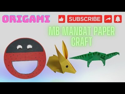 #origami#papercraft#ladybug#rabbit#dinosaur   DIY origami 3 \\ Easy paper Craft\\ crafts for kids.