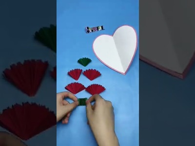 Rose Card Crafting ???? #shorts #satisfying #papercraft #diy #youtube #how #howto #howtomake