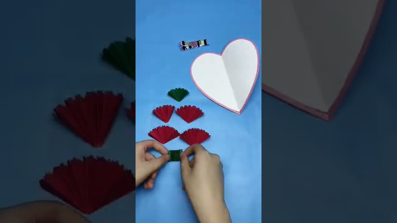 Rose Card Crafting ???? #shorts #satisfying #papercraft #diy #youtube #how #howto #howtomake