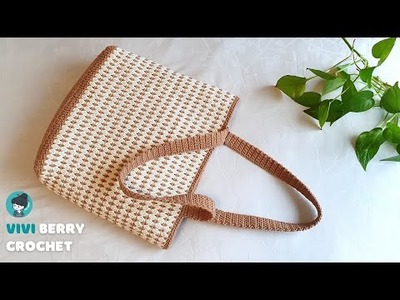 ????Super Easy DIY Crochet Bag | Crochet Tote Bag | Passionate SC Base of Bag | ViVi Berry Crochet