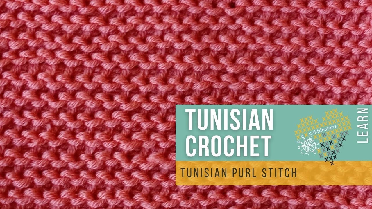 Tunisian Crochet _ Tunisian Purl Stitch ???? Tunisian Crochet Stitch pattern ????